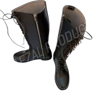 Botas de Montar Largas de Cuero Genuino con Cordones y Bordados, Diseño Personalizado para Mayoristas, Ideales para Invierno y Verano - Product Image 6