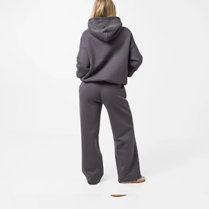 Loose Fit Women Tracksuit Set Cotton Blend Fleece Long Sleeve <b>Sweatshirt</b> and Joggers Home and Street Style Outfit - Product Image 3