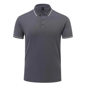 <b>Men</b> Elegant Striped Polo T <b>Shirt</b> <b>High</b> Quality Summer Breathable Polyester <b>Collar</b> T <b>Shirt</b> Wholesale Polo T <b>shirt</b> For <b>Men</b> - Product Image 3