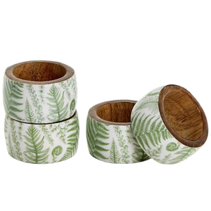 Anneaux de serviette classiques en bois émaillé peints à la main, écologiques, uniques, pour la décoration de table de Noël, mariages, fêtes, dîners - Product Image 5