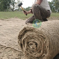 Rouleau de filet en tissu maillé en jute pour la protection des sols et le contrôle de l'érosion, 100% naturel, biodégradable, écologique, certifié Intertek, très performant