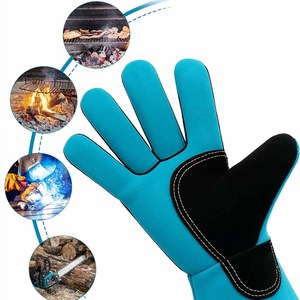 ถุงมือหนังวัวแท้คุณภาพสูงสำหรับงานเชื่อม ทนทานต่อการกัดและการใช้งานหนัก ทนไฟ เหมาะสำหรับงานดับเพลิงและปิ้งย่าง - Product Image 6