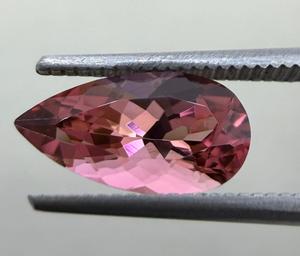 Pierre de tourmaline naturelle rose véritable, taille brillant poire, pour la fabrication de bijoux, bagues, pendentifs, cadeau de collection, pierres précieuses rares, Shamim Gems - Product Image 1
