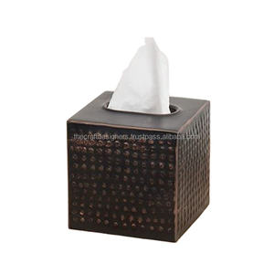 กล่องใส่กระดาษทิชชู่โลหะสีดำลายนูนดีไซน์หรูหรากล่องใส่กระดาษทิชชู่สำหรับวางบนเคาน์เตอร์ - Product Image 4