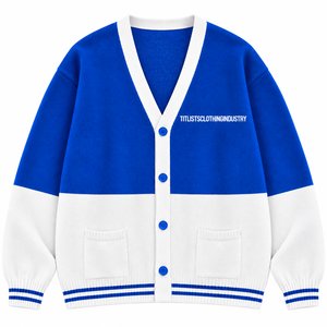 เสื้อสเวตเตอร์คอวีแบบกำหนดเองได้ของ Sigma Gamma Rho สำหรับโลโก้ชมรม/มหาวิทยาลัย เสื้อคาร์ดิแกนถักสำหรับทุกเพศ - Product Image 2