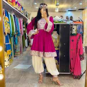 ชุดเดรสกูจิอัฟกันคุณภาพสูง ขายส่ง เสื้อผ้าพื้นเมืองแบบดั้งเดิม ชุดเดรสกูจิชนเผ่าทำมือสำหรับผู้หญิง ปี 2026 - Product Image 4