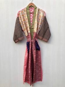 Kimono de seda multicolor con estampados para mujer, de manga larga, para playa o resort, venta al por mayor - Product Image 6