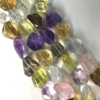 Perles de pierres semi-précieuses naturelles à facettes, certifiées IGI, 100 % naturelles, taille libre, qualité AA, multicolores, effet Vivaaz, pour bijoux