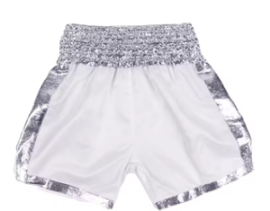 Pantalones Cortos de MMA Unisex Personalizados con Estampado Sublimado, Diseño Floral Azul Geométrico, Secado Rápido, 140g Poliéster/Algodón, Artes Marciales - Product Image 1
