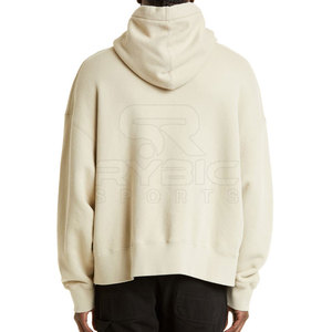 Prix de gros – Sweat à capuche brodé pour homme en molleton de coton respirant, couleur unie, matériau durable, idéal pour le quotidien - Product Image 2