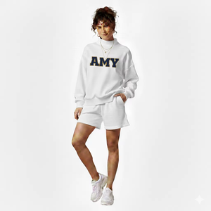Ensemble confortable pour femme : sweat-shirt à col roulé et pantalon de jogging en tissu polaire doux, idéal pour l'été, décontracté, uni, écologique, streetwear - Product Image 6