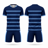 Seragam Sepak Bola Sublimasi Kustom Terbaru 2026 Unisex 100% Poliester Bernapas Cepat Kering Jersey Sepak Bola Set Celana Pendek