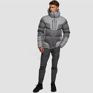 Custom Made Design Your <b>Own</b> Front Hooded Men Puffer Jacket Customized Color Size High Quality Waterproof Eco-Friendly Winter - Product Image 3