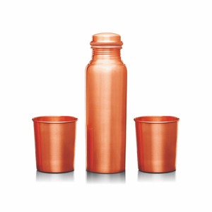 Botella de Agua de Cobre Más Vendida con Tapa, Portátil, para Viajes, Diseño Minimalista - Product Image 4