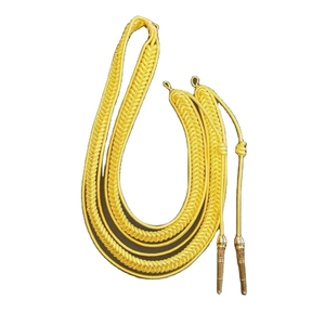 Aiguillette de cérémonie tressée haut de gamme, personnalisable, Or, Argent, Rouge, Bleu, Vert, OEM ODM, Vente en gros, Usine - Product Image 1