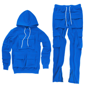 Conjunto Deportivo Unisex al por Mayor, Sudadera con Capucha de Manga Larga, Estilo Casual, Color Sólido, Transpirable, de Algodón - Product Image 4