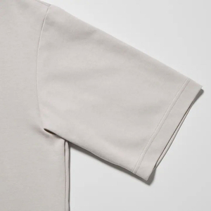 T-shirt vintage ample pour homme grande taille avec logo frontal 100 % polyester à manches courtes coupe oversize décontractée - Product Image 3