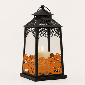 Nouvelle Lanterne Citrouille Métallique pour Halloween, Idéale pour l'Intérieur et l'Extérieur, Décoration de Table ou Suspendue pour Maison Hantée, Prix le Plus Bas - Product Image 5