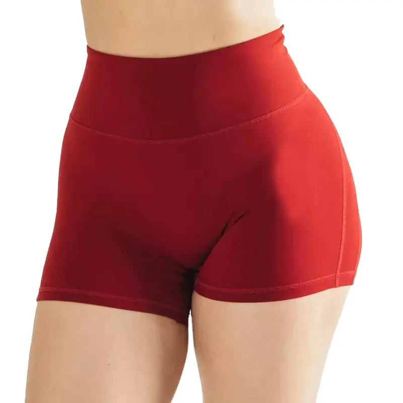 Pantalones cortos elásticos de Color rojo para mujer, pantalón corto personalizado, el más vendido, hecho por AL-FARAJ