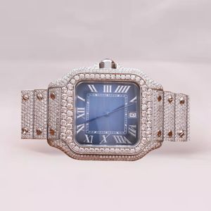 Exquisito Reloj de Moda Marrón con Esfera Cuadrada, Correa Inspirada en Diamantes, Mecanismo de Cuarzo Moissanite y Diseño Sofisticado - Product Image 1