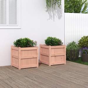Ensemble de 2 jardinières en bois de Douglas Fir massif, pot à fleurs et jardinière durables - Product Image 1