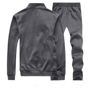 Ensembles de survêtements d'hiver personnalisés pour hommes avec fermeture éclair, pour l'entraînement, le fitness et le sport, comprenant un pantalon de survêtement et un sweat à capuche, ensemble deux pièces, en promotion - Product Image 2
