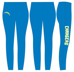 Leggings de yoga bleus à taille haute, longueur intégrale, avec logo imprimé sur la jambe gauche, en Spandex et Polyester, séchage rapide, respirants, haute qualité - Product Image 1