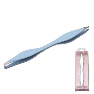 Pince à épiler double face en acier inoxydable, pointe inclinée, qualité salon, accessoire de maquillage, pour un stylage des sourcils sans effort - Product Image 2