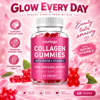 Gummies de Collagène Peptidique avec Biotine et Vitamine C pour la Beauté des Cheveux, de la Peau et des Ongles chez la Femme – 60 Unités – Complément Beauté OEM ODM Marque Privée