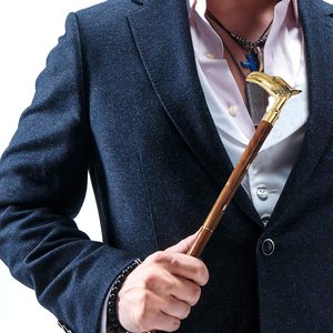 Brass Eagle Head Wooden <b>Walking</b> Cane Hand <b>Carved</b> Decorative <b>Walking</b> <b>Stick</b> Custom Logo OEM Wholesale - Product Image 4