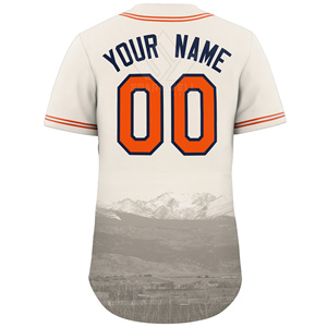 Maillot de baseball personnalisé avec impression photo, nom de l'équipe 00, sublimé, unisexe, manches courtes, respirant, en polyester, vêtements pour adultes - Product Image 2
