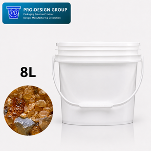 8L Plastic Resin Bucket with Flat Lid for Resin Packaging, Leak-Proof Round Container - Product Image 1