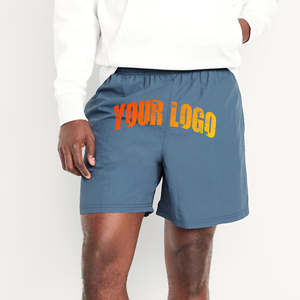 Custom Embroidery logo Summer casual wear Shorts for mens with Drawstrings custom printed French Terry Jogger Shorts for men - Product Image 6