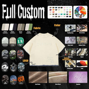 260Gsm Cotton Oversized Graphic Double-layer <b>Long</b>-<b>sleeved</b> <b>T</b>-<b>shirt</b> Distressed <b>t</b> <b>Shirts</b> for <b>Men</b> Custom - Product Image 5