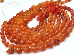 Carneliano Natural en Forma de Lágrima, Liso y Simple, 10x15mm, Se Vende por Hilo de 8 Pulgadas - Product Image 6