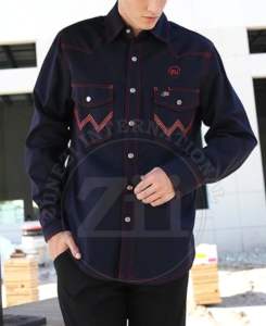 Camisa de Trabajo Ignífuga con Certificación CE, de Algodón Ripstop, Resistente a las Llamas, de Alta Visibilidad para Hombre, con Costuras Soldadas, Paquete de Respirador, Protección Térmica - Product Image 6