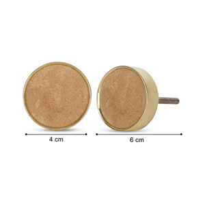 Shubham Handcrafted Round <b>Brown</b> Marble Drawer <b>Wardrobe</b> Knob <b>Brown</b> Round Unique Cupboard Door Knob - Product Image 4