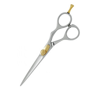 Custom Logo Professional <b>Barber</b> Scissors Hair Cutting Silver Stainless Steel Sharp <b>Blade</b> Tip with Gold Screw Premium Salon - Product Image 4