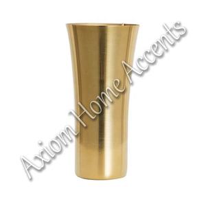 Vase en métal doré soufflé à la main moderne Axiom Home Accents élégant et élégant pour décor de bureau à domicile Vase de table anti-renversement - Product Image 2