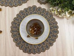Manteles individuales de lujo hechos a mano con cuentas y bordados para una elegante decoración de mesa en el comedor y eventos especiales a bajo precio. - Product Image 2