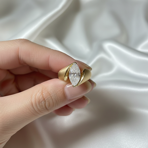 Anillo de Compromiso Clásico Solitario de 2 CT con Corte Marquise y Zirconia, Regalo Moderno para Mujer, para Bodas y Fiestas, Plata de Ley 925 - Product Image 2