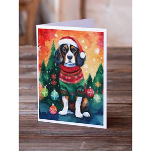 CAVALIER spaniel การ์ดอวยพรคริสต์มาส A7แพ็คการ์ดเปล่า8ใบพร้อม5x7ขนาดซองจดหมาย - Product Image 2