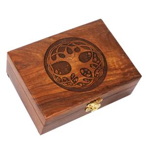 Boîte en bois gravée au laser sur mesure de qualité supérieure, boîte à bijoux gravée au laser, boîte de rangement, étui de luxe en gros - Product Image 5