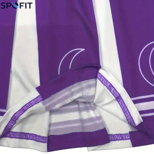 Uniformes de cheerleading personnalisés de qualité supérieure, nouvelle mode, séchage rapide, élasticité, conception OEM, étiquettes imprimées, arrivée chaude, ensemble complet - Product Image 6