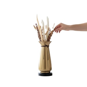 Premium Gold Tone Metal Decorative <b>Vase</b> for Modern Interior Display for Home Hotel & Restaurants Decor - Product Image 3