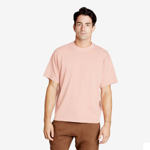 T-shirt décontracté pour homme en coton de mûrier de qualité supérieure, à manches courtes, col rond, coupe ample et épaules tombantes - Product Image 1