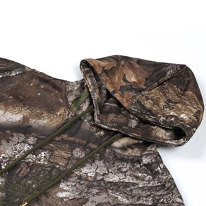 Sweat à capuche de chasse camouflage Woodland pour homme de qualité supérieure |   Sweat-shirt tactique d'extérieur épais avec poche zippée - Product Image 3