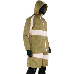Custom Streetwear Men Windbreaker Nylon <b>Jacket</b> and <b>Shorts</b> Set Zip up Nylon Two Piece Windbreaker <b>Short</b> Set Tracksuit for Mens - Product Image 6