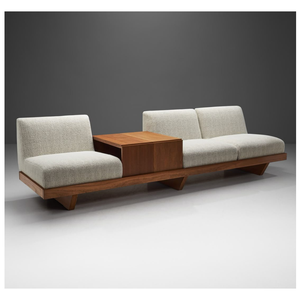 โซฟาไม้สักดีไซน์เรียบหรูพร้อมโต๊ะกลาง - Product Image 1