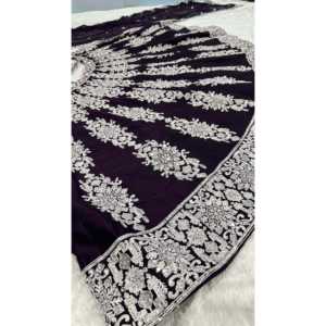 Vestidos de Noche de Diseñador, Elegante Lehenga Choli con Bordado de Hilo y Lentejuelas para Fiestas - Product Image 3